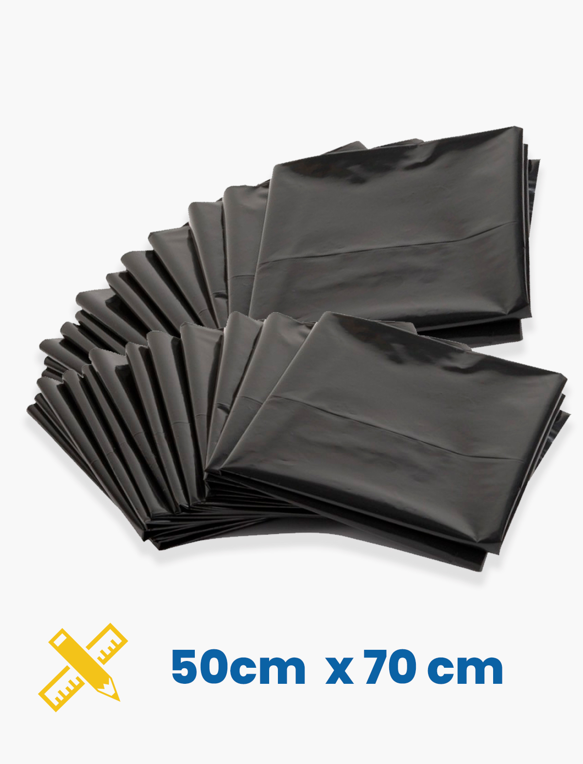 Bolsas de Plástico de diferentes tamaños Color Negra - ¡SOMOS
